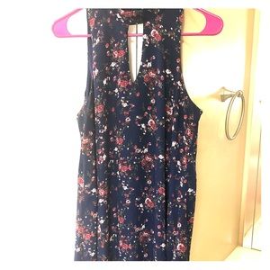 Navy floral Keyhole dress. Size small. Alya brand.